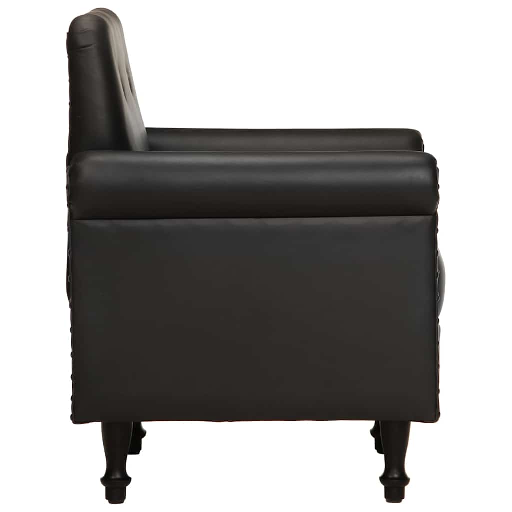 Fauteuil Relax Industriel en Simili Cuir Noir-La-Fabrique-Industrielle