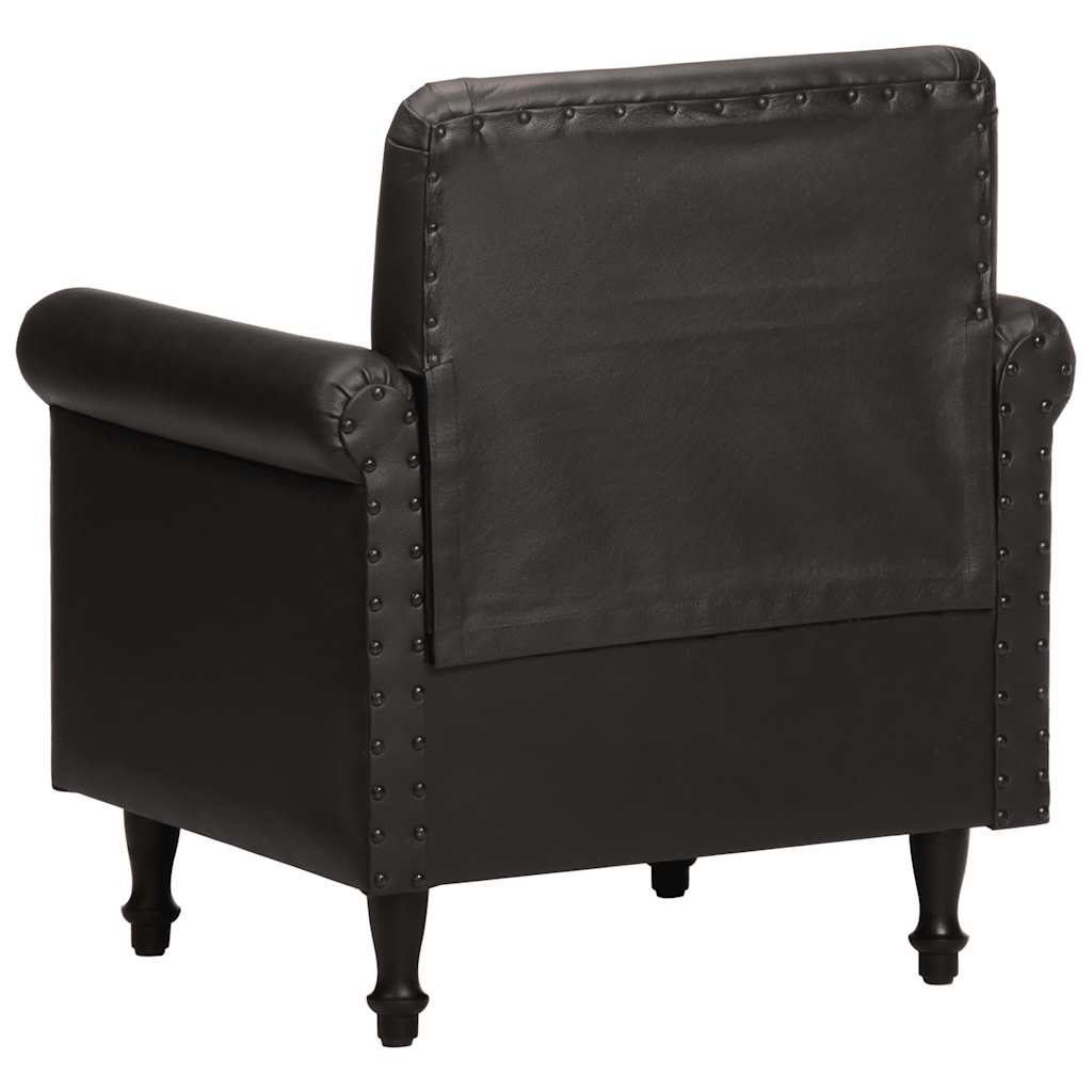 Fauteuil Relax Industriel en Simili Cuir Noir-La-Fabrique-Industrielle