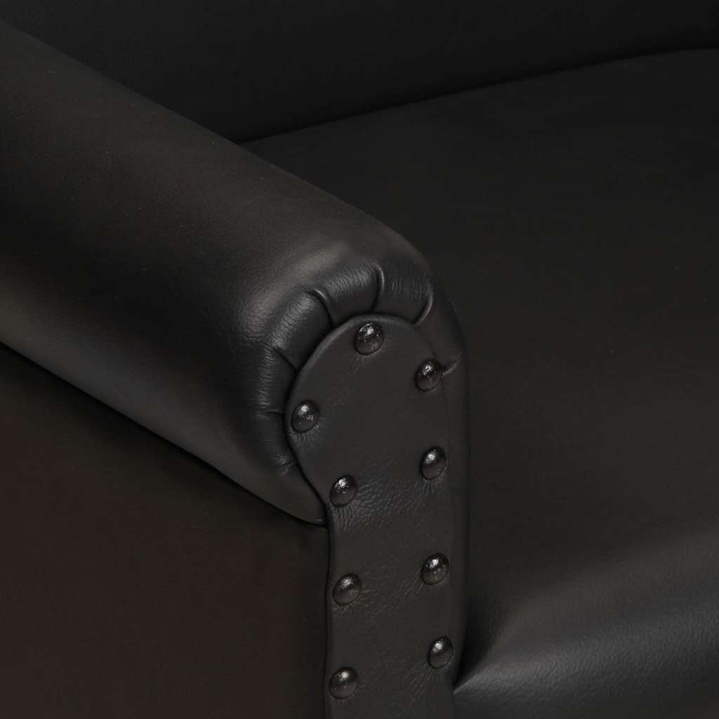 Fauteuil Relax Industriel en Simili Cuir Noir-La-Fabrique-Industrielle