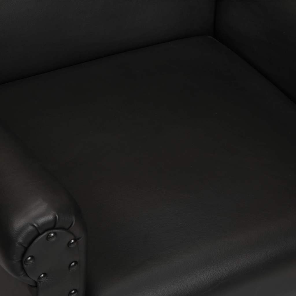 Fauteuil Relax Industriel en Simili Cuir Noir-La-Fabrique-Industrielle