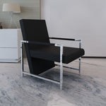 Fauteuil Relax Industriel en Similicuir Noir-Noir-1-La-Fabrique-Industrielle