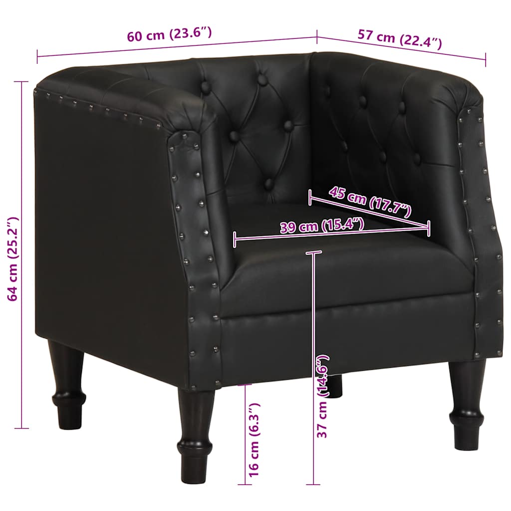 Fauteuil de Salon en Cuir Véritable Style Industriel-La-Fabrique-Industrielle