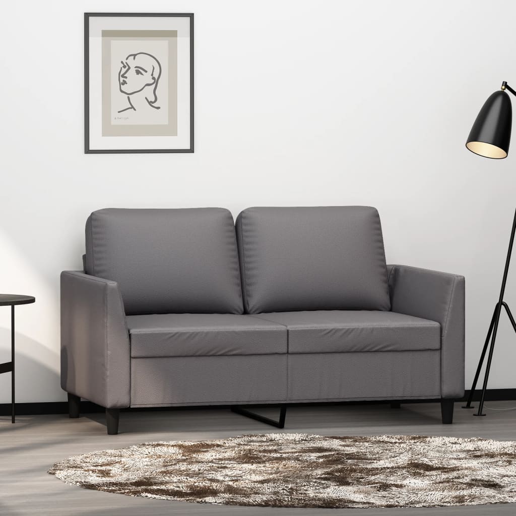 Fauteuil de Salon en Simili Cuir Cappuccino-Gris-120 cm-La-Fabrique-Industrielle