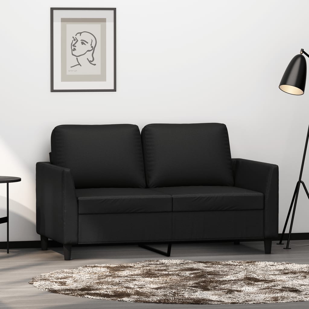 Fauteuil de Salon en Simili Cuir Cappuccino-Noir-120 cm-La-Fabrique-Industrielle