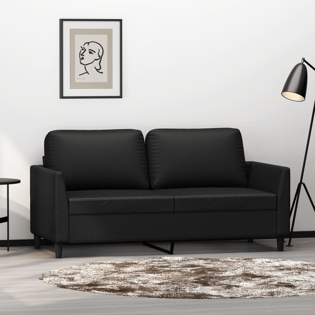 Fauteuil de Salon en Simili Cuir Cappuccino-Noir-140 cm-La-Fabrique-Industrielle