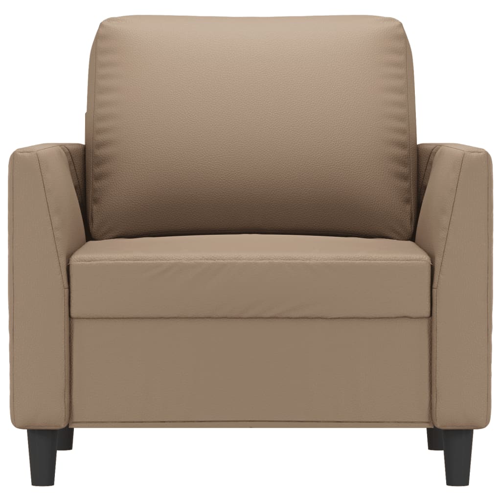 Fauteuil de Salon en Simili Cuir Cappuccino-La-Fabrique-Industrielle
