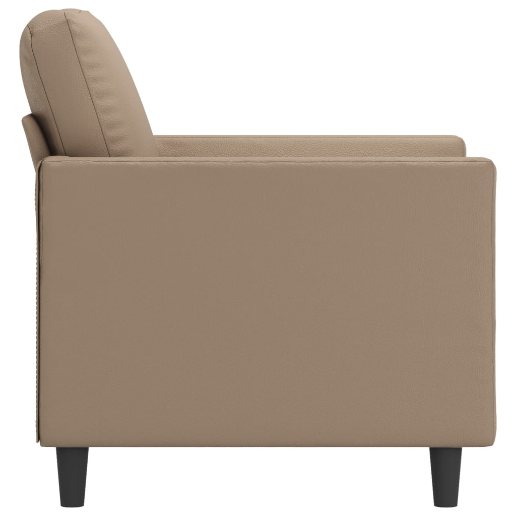 Fauteuil de Salon en Simili Cuir Cappuccino-La-Fabrique-Industrielle