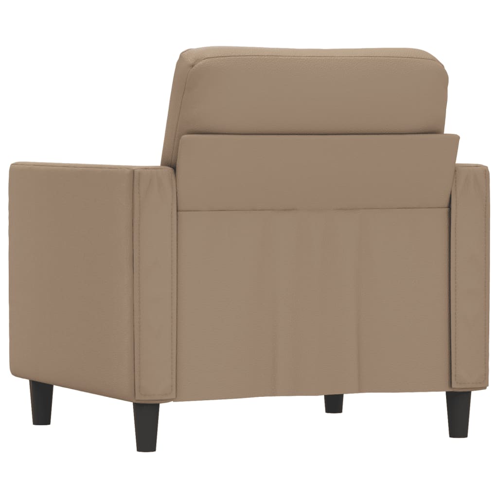 Fauteuil de Salon en Simili Cuir Cappuccino-La-Fabrique-Industrielle