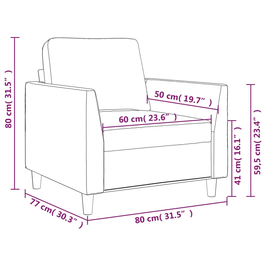 Fauteuil de Salon en Simili Cuir Cappuccino-La-Fabrique-Industrielle