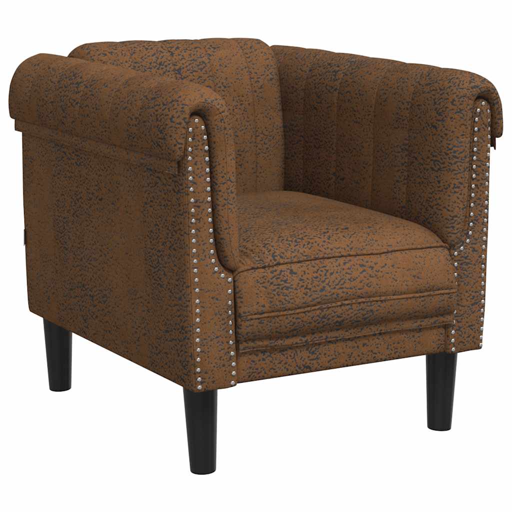Fauteuil en Cuir Daim Style Industriel-La-Fabrique-Industrielle