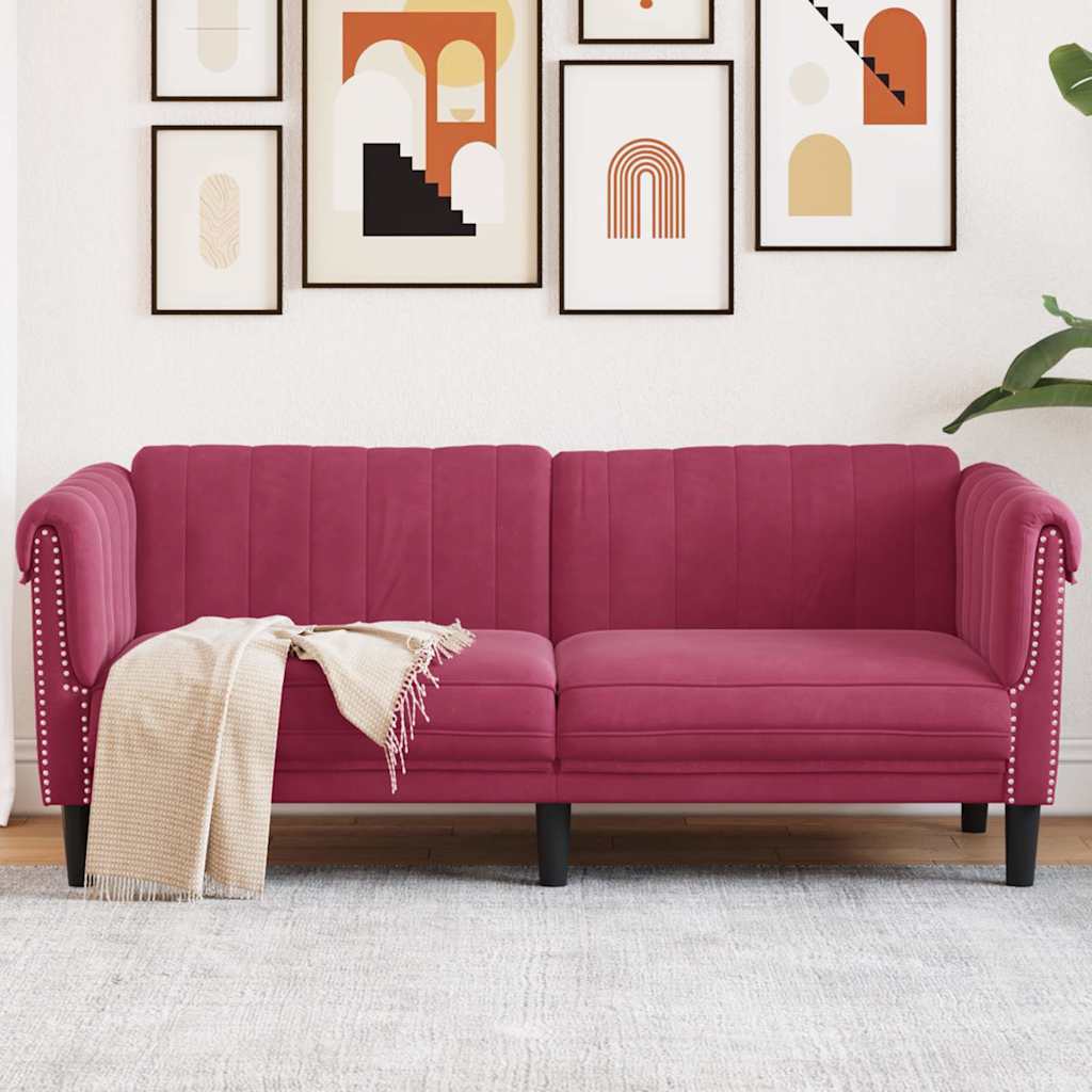 Fauteuil en Cuir Daim Style Industriel-wine?-2 places-La-Fabrique-Industrielle