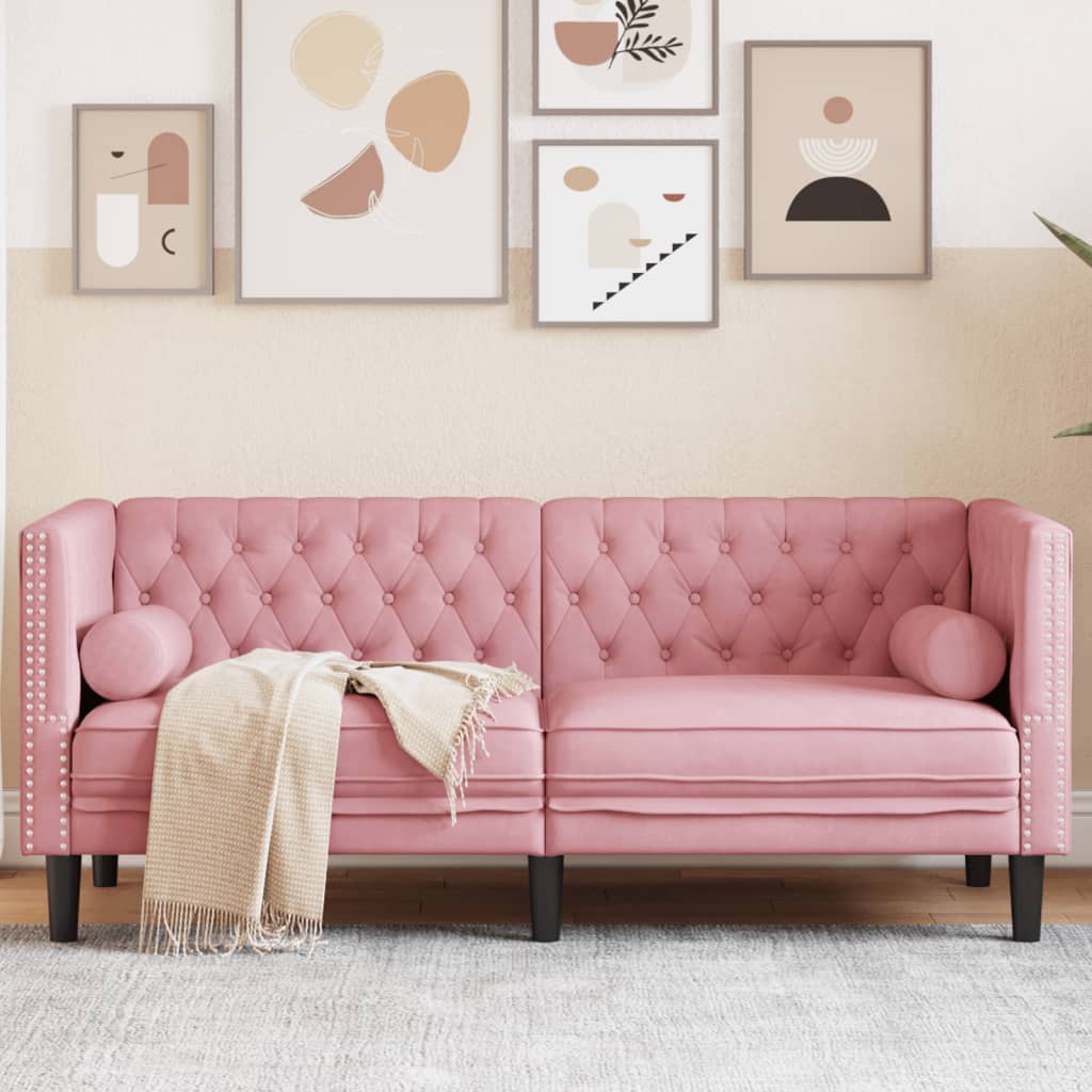 Fauteuil en Cuir Industriel Chesterfield-Rose-2 places-La-Fabrique-Industrielle