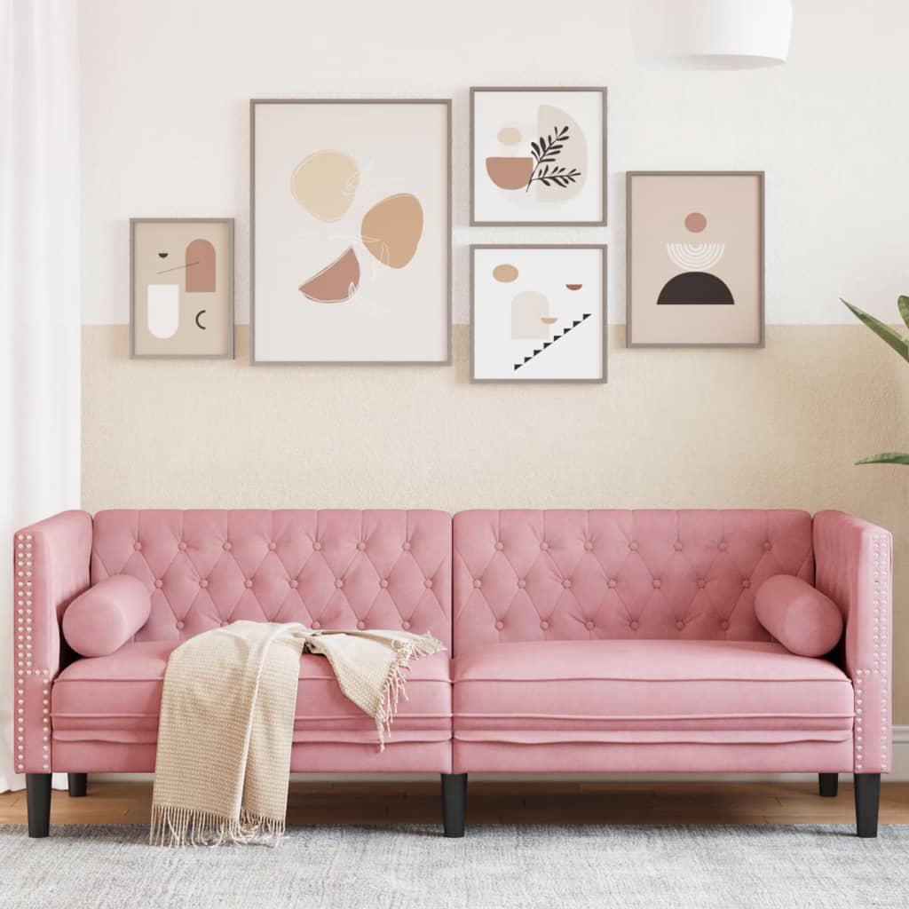 Fauteuil en Cuir Industriel Chesterfield-Rose-3 places-La-Fabrique-Industrielle