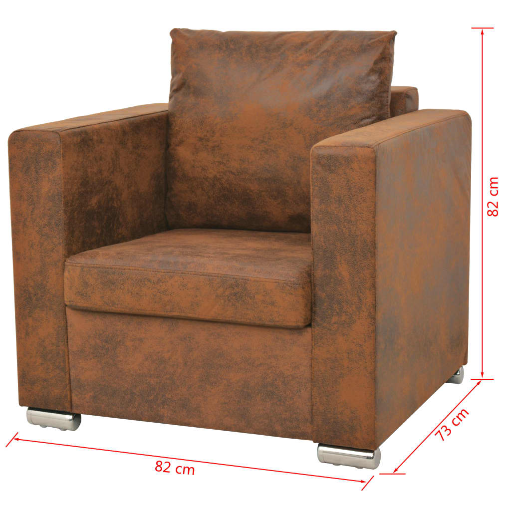 Fauteuil en Similicuir Marron Type Industriel-La-Fabrique-Industrielle
