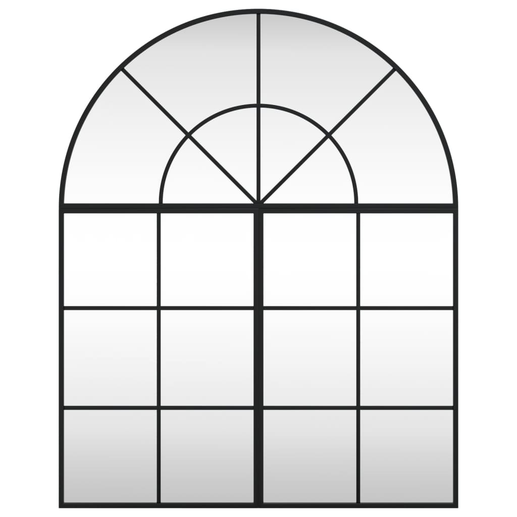 Grand Miroir Industriel en Fer Noir-La-Fabrique-Industrielle