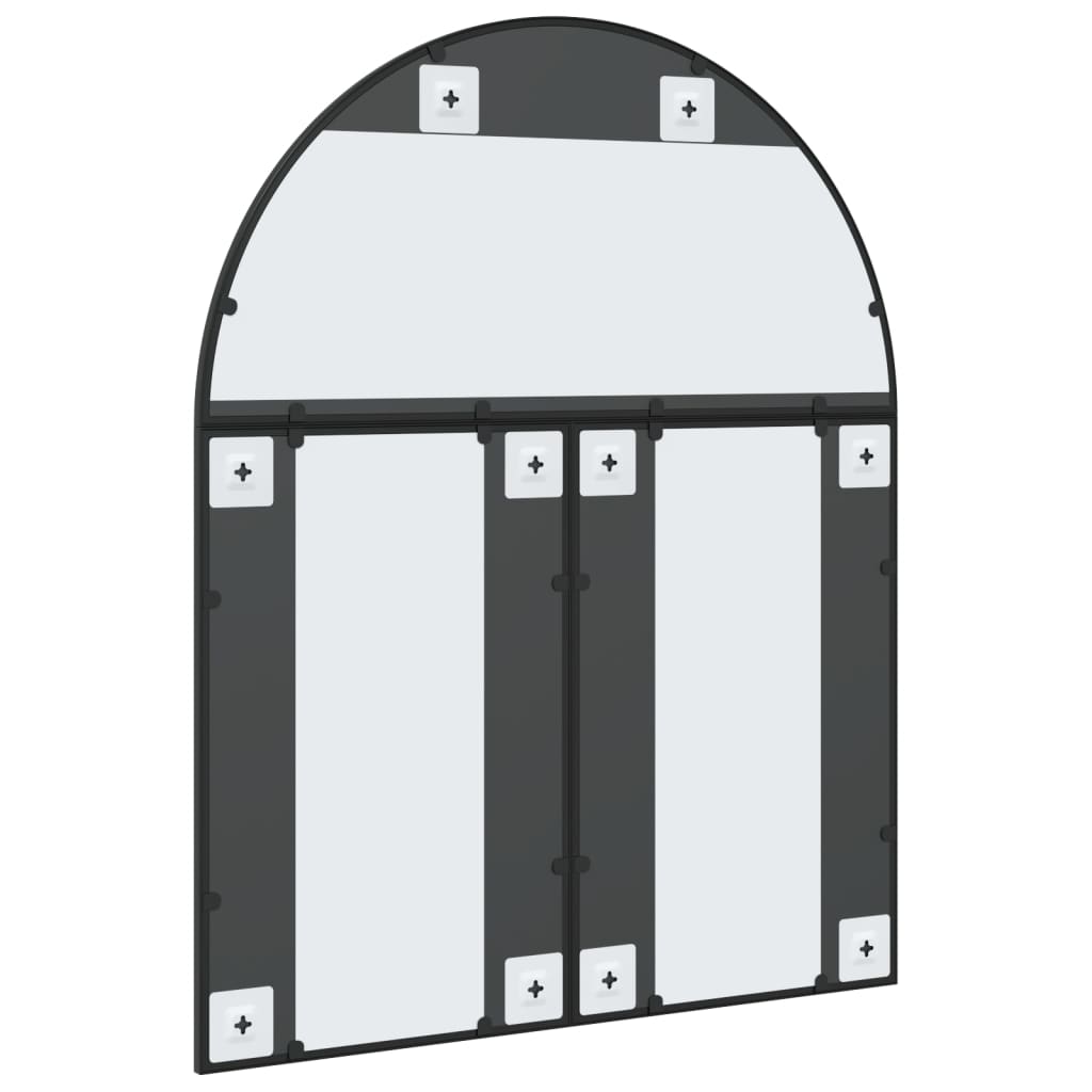 Grand Miroir Industriel en Fer Noir-La-Fabrique-Industrielle