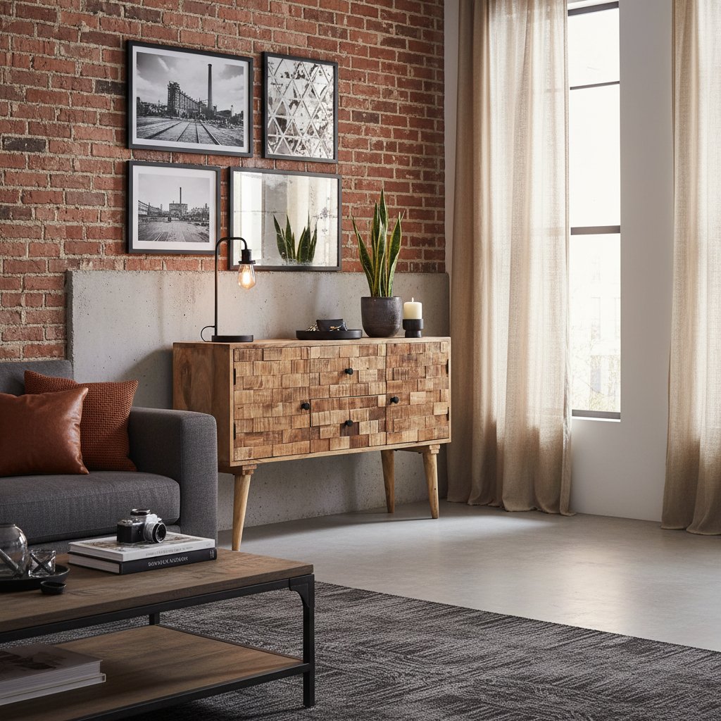 Grand Buffet en Bois Massif de Manguier