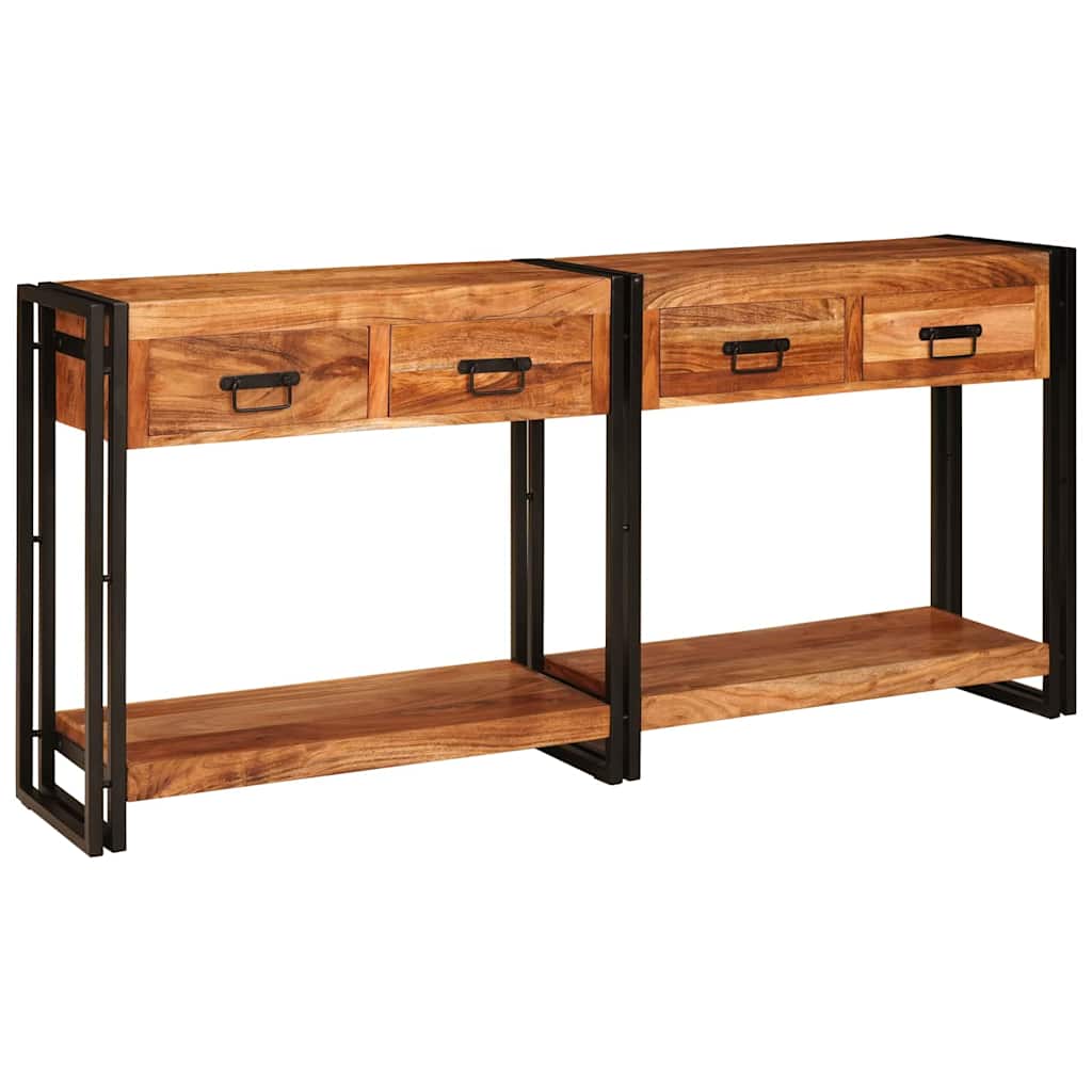 Grande Console en Bois Élégante et Industrielle-La-Fabrique-Industrielle