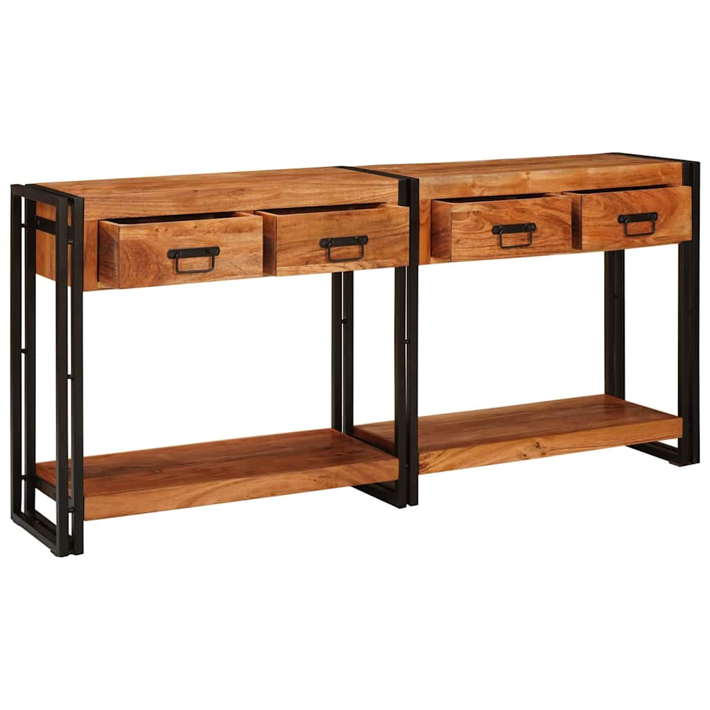 Grande Console en Bois Élégante et Industrielle-La-Fabrique-Industrielle
