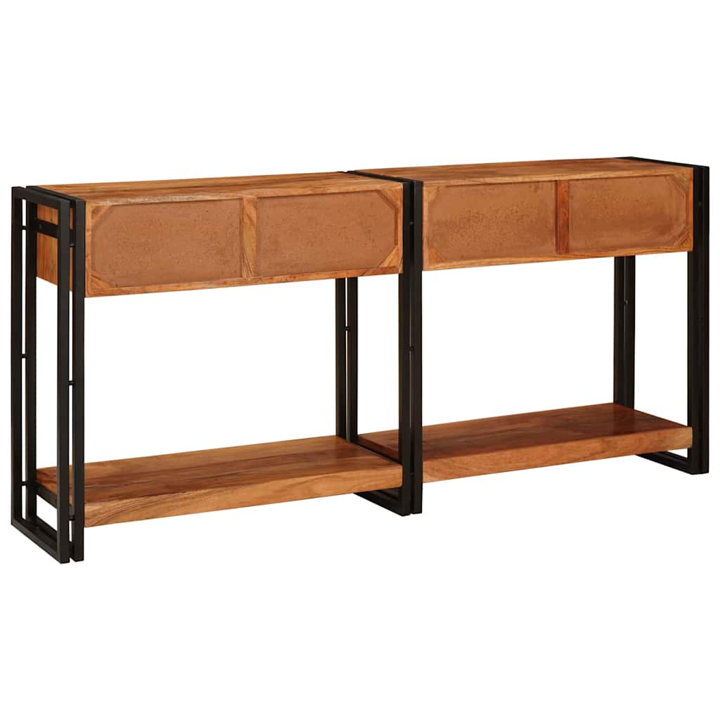 Grande Console en Bois Élégante et Industrielle-La-Fabrique-Industrielle