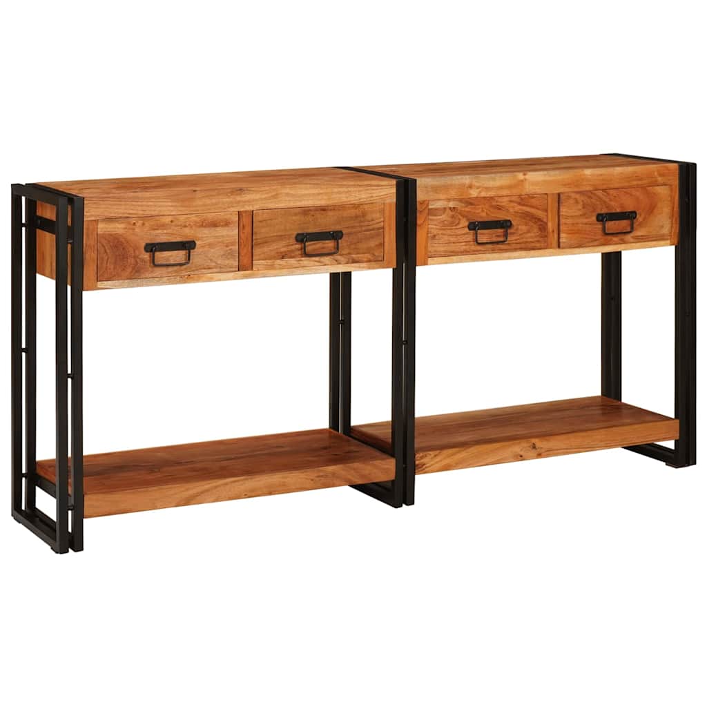 Grande Console en Bois Élégante et Industrielle-La-Fabrique-Industrielle