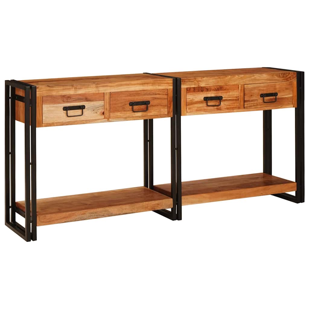 Grande Console en Bois Élégante et Industrielle-La-Fabrique-Industrielle