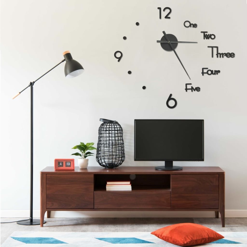 Grande Horloge Murale Industrielle 100 cm-Noir-La-Fabrique-Industrielle