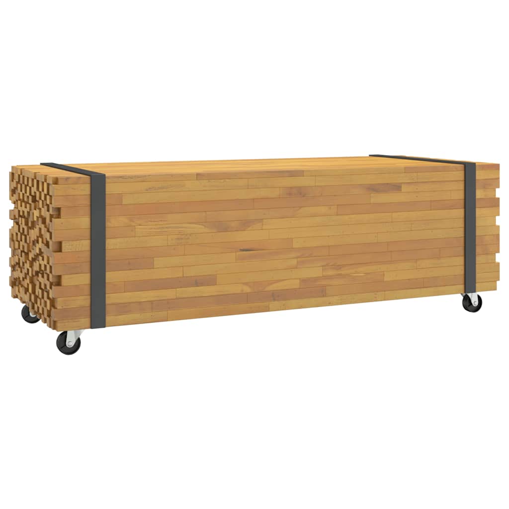 Grande Table Basse en Bois de Teck-La-Fabrique-Industrielle