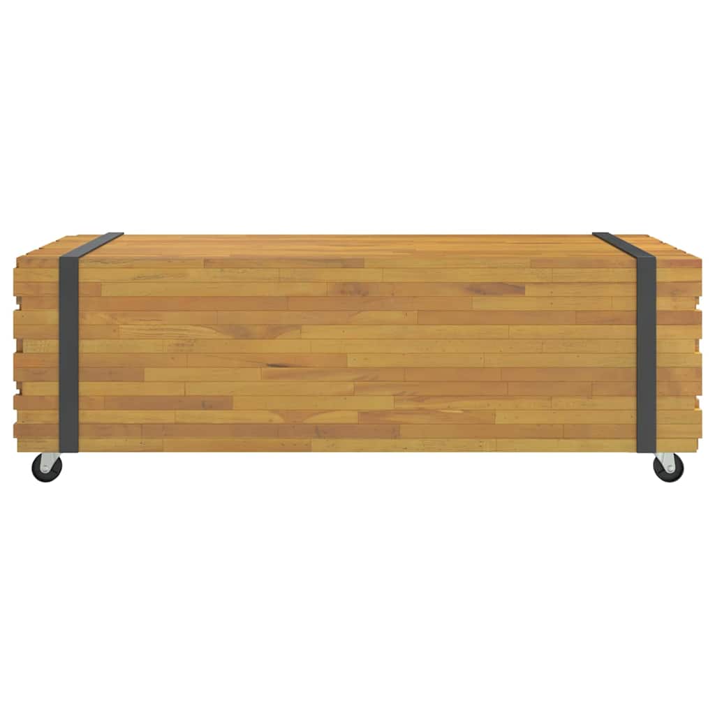 Grande Table Basse en Bois de Teck-La-Fabrique-Industrielle