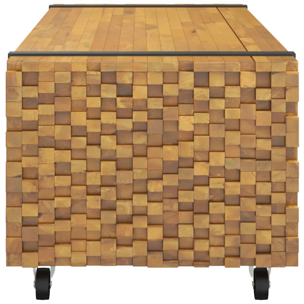 Grande Table Basse en Bois de Teck-La-Fabrique-Industrielle