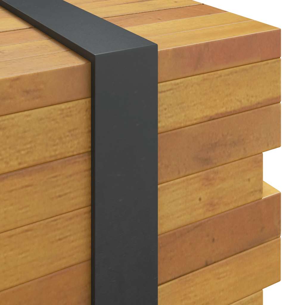Grande Table Basse en Bois de Teck-La-Fabrique-Industrielle
