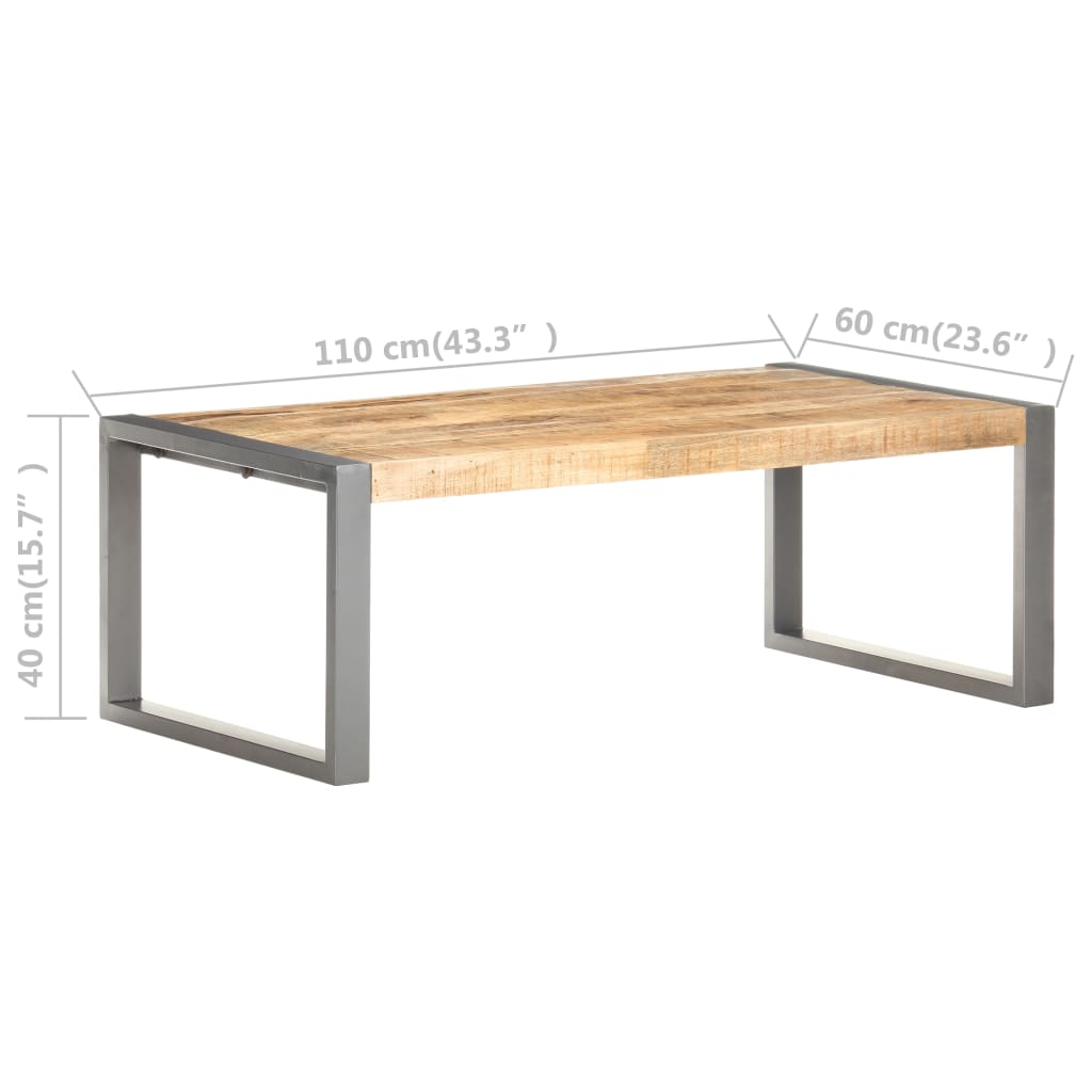 Grande Table Basse en Bois et Acier Industriel-La-Fabrique-Industrielle