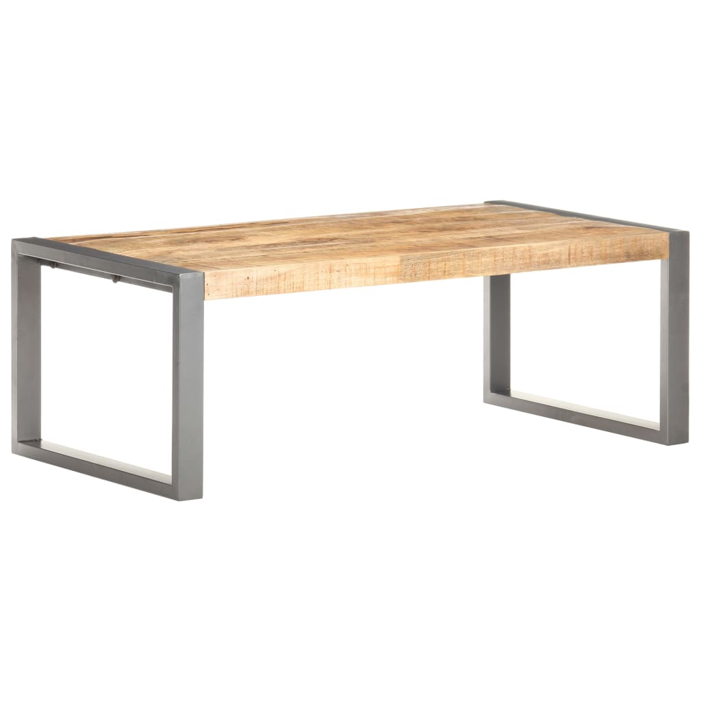 Grande Table Basse en Bois et Acier Industriel-La-Fabrique-Industrielle