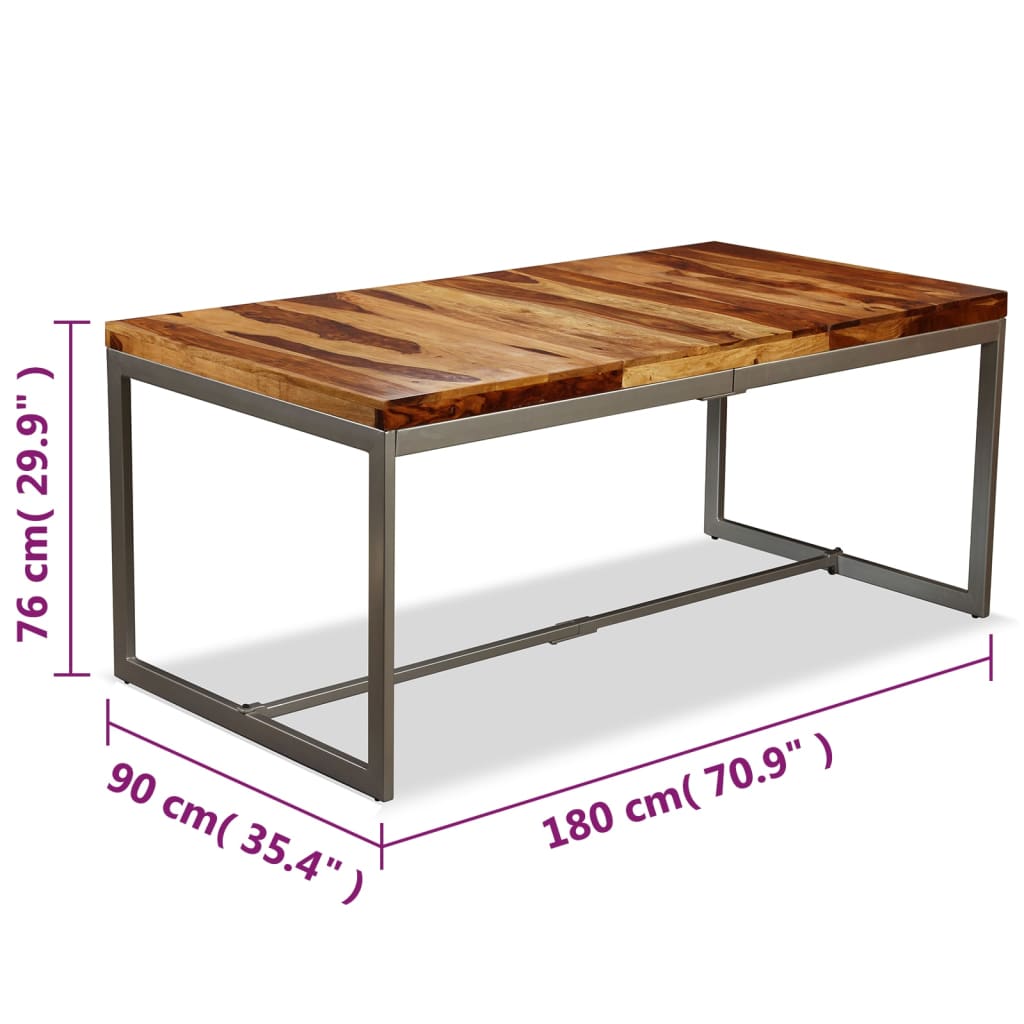 Grande Table à Manger Industrielle en Bois et Acier-La-Fabrique-Industrielle