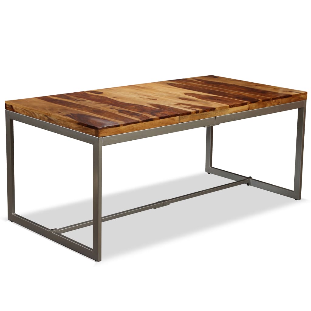 Grande Table à Manger Industrielle en Bois et Acier-La-Fabrique-Industrielle