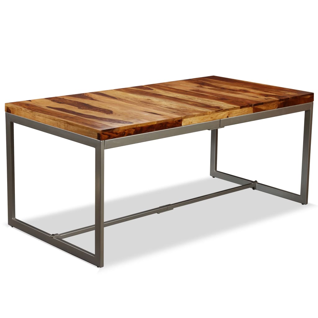 Grande Table à Manger Industrielle en Bois et Acier-La-Fabrique-Industrielle