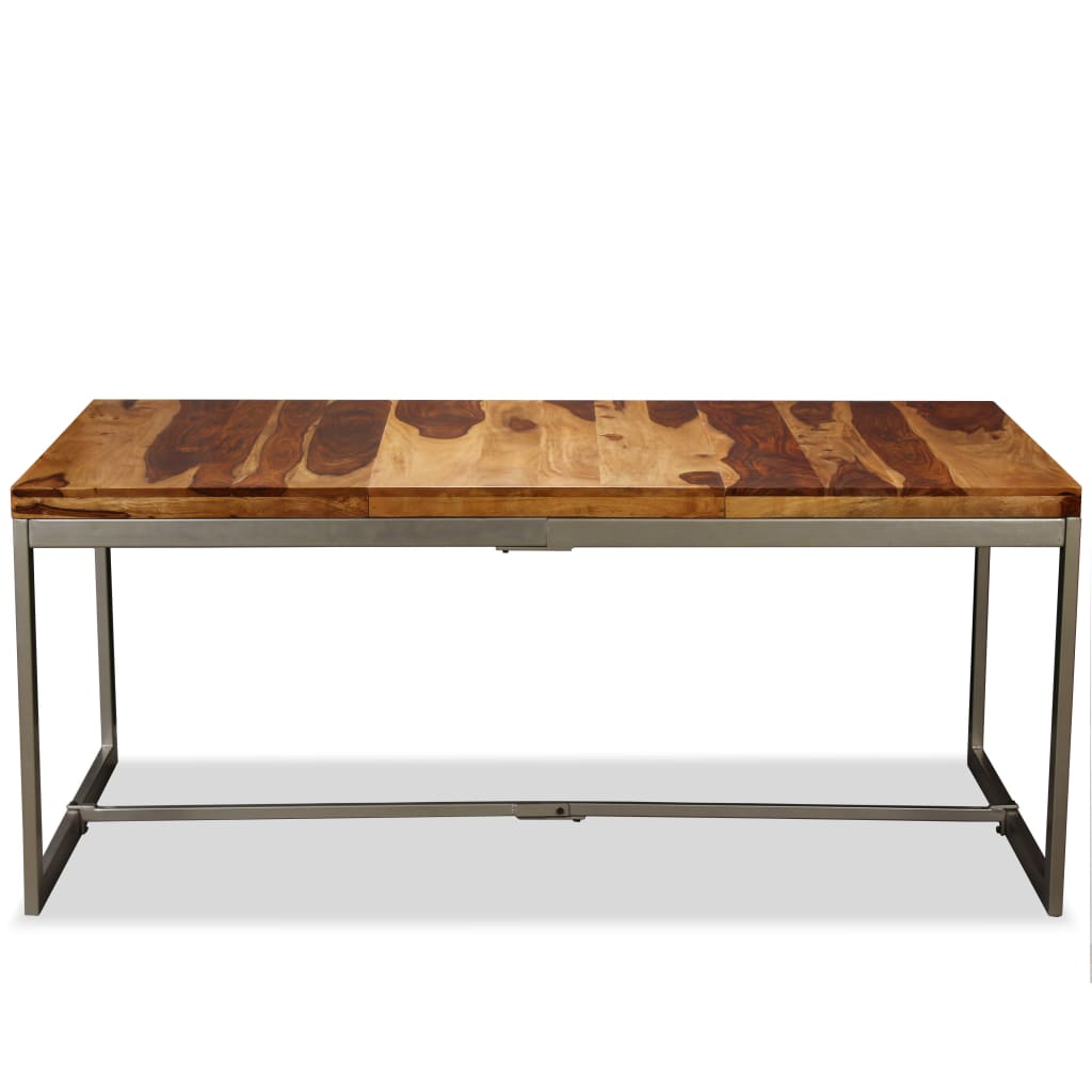 Grande Table à Manger Industrielle en Bois et Acier-La-Fabrique-Industrielle
