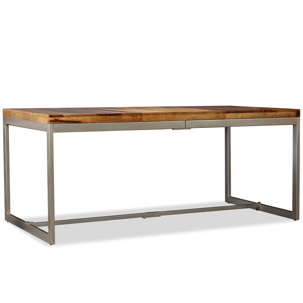 Grande Table à Manger Industrielle en Bois et Acier-La-Fabrique-Industrielle