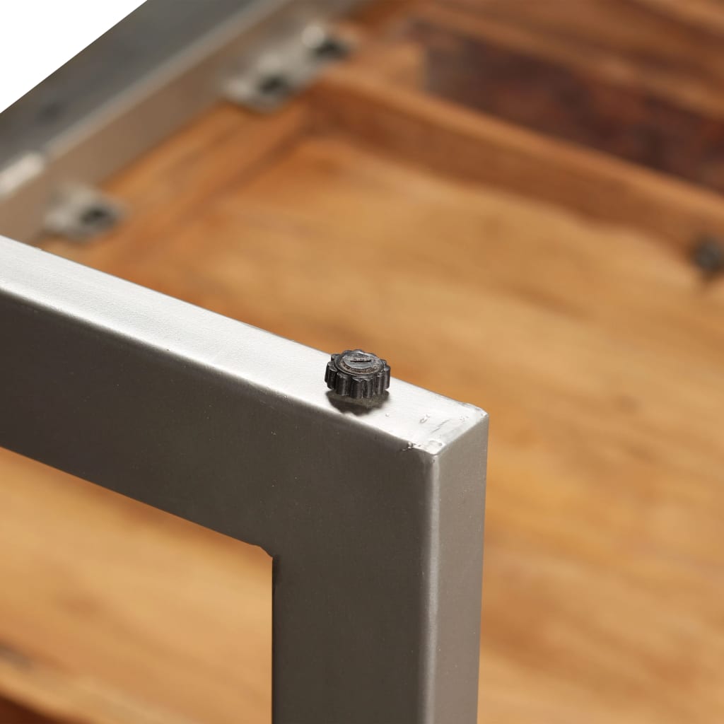 Grande Table à Manger Industrielle en Bois et Acier-La-Fabrique-Industrielle