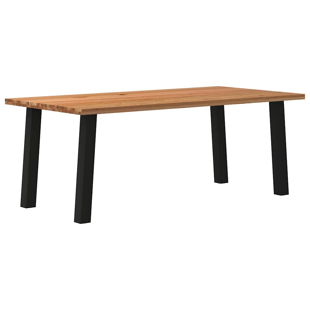 Grande Table en Bois Massif et Chêne Naturel-100 cm-200 cm-1-La-Fabrique-Industrielle