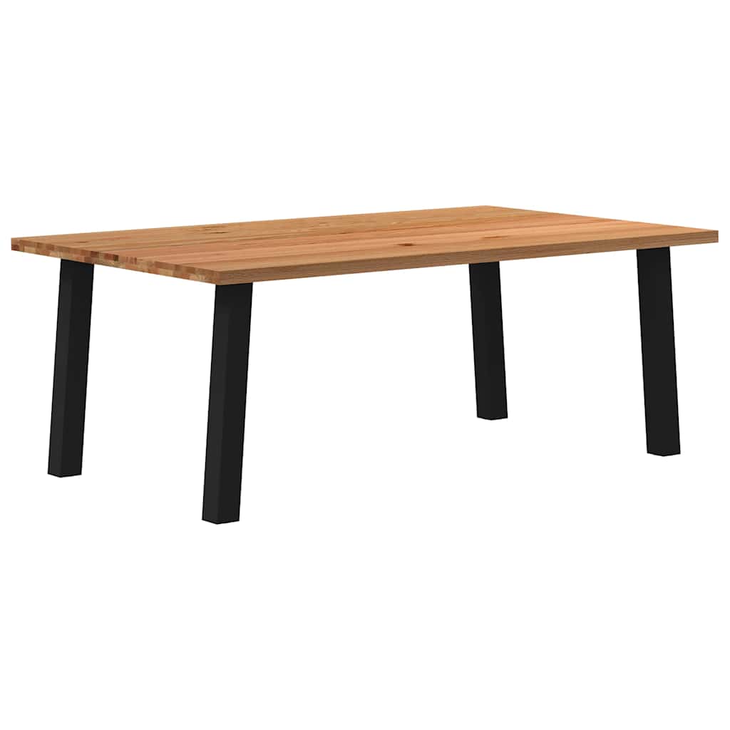 Grande Table en Bois Massif et Chêne Naturel-120 cm-200 cm-1-La-Fabrique-Industrielle