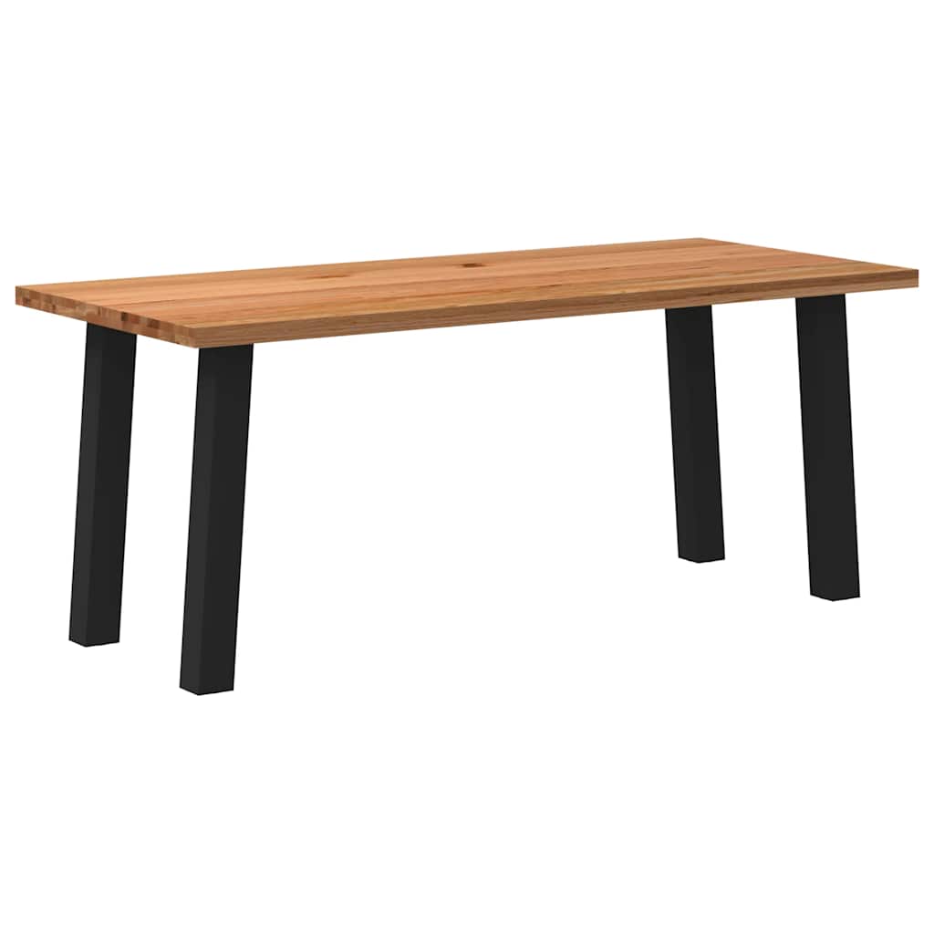 Grande Table en Bois Massif et Chêne Naturel-80 cm-180 cm-1-La-Fabrique-Industrielle