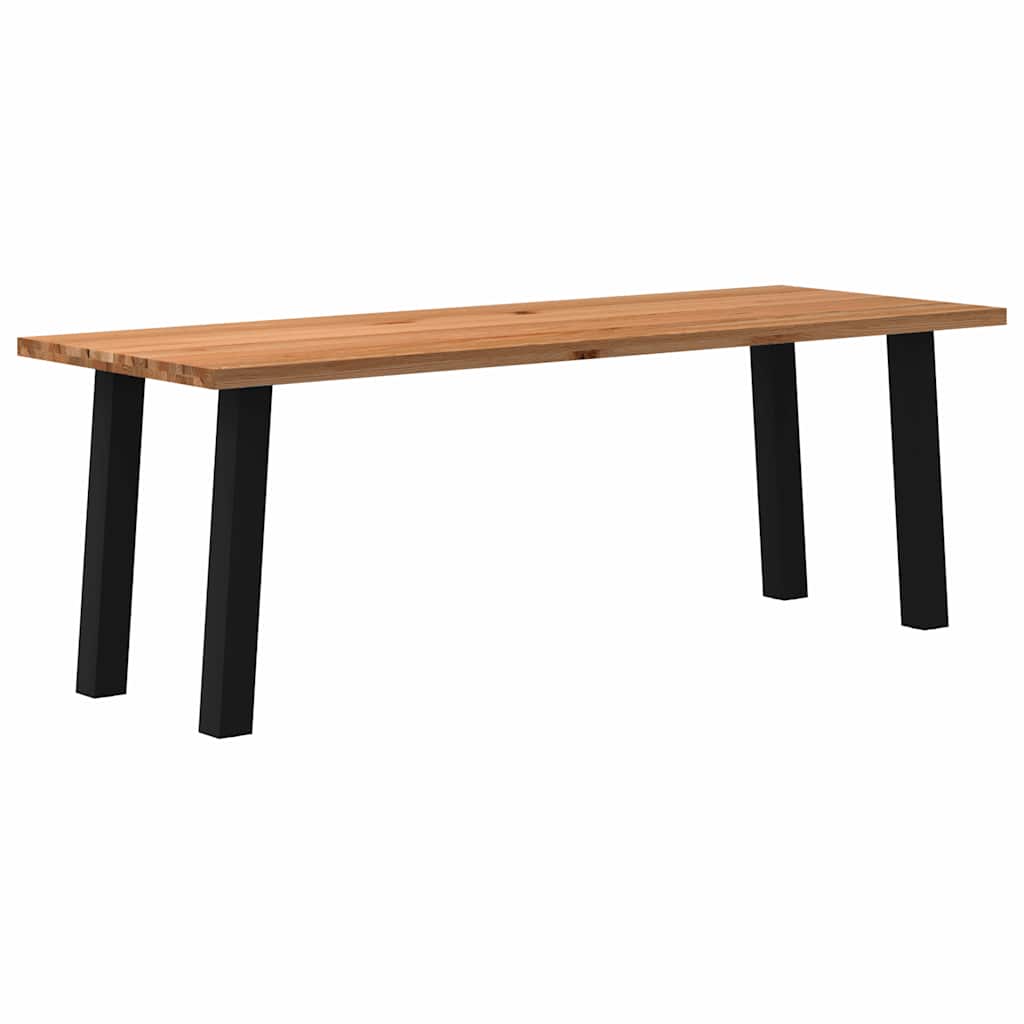 Grande Table en Bois Massif et Chêne Naturel-80 cm-220 cm-1-La-Fabrique-Industrielle