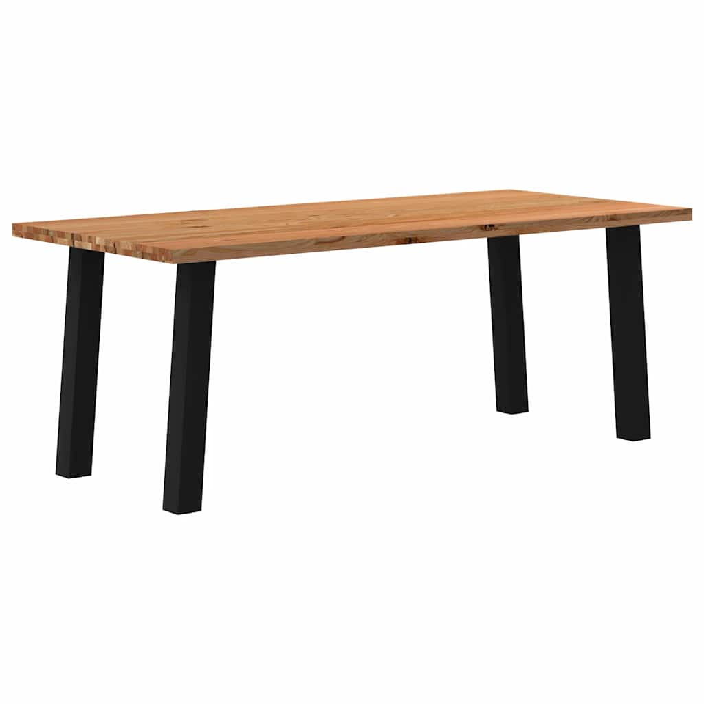 Grande Table en Bois Massif et Chêne Naturel-90 cm-200 cm-1-La-Fabrique-Industrielle
