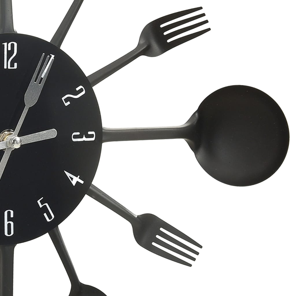 Horloge Cuisine Industrielle en Aluminium Noir-La-Fabrique-Industrielle