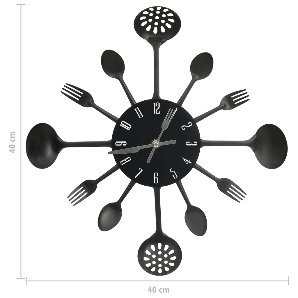 Horloge Cuisine Industrielle en Aluminium Noir-La-Fabrique-Industrielle