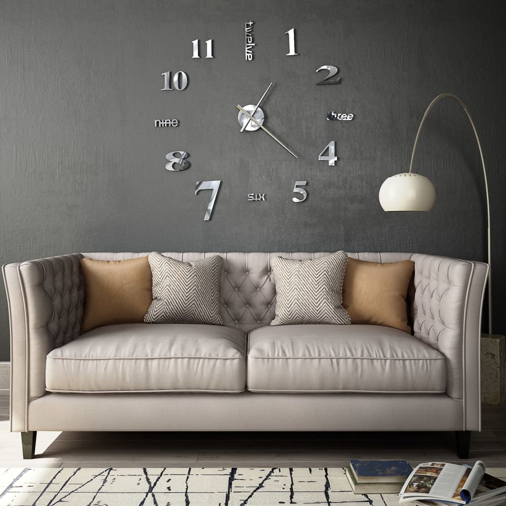 Horloge Industrielle Murale XXL 100 cm-Argent-La-Fabrique-Industrielle