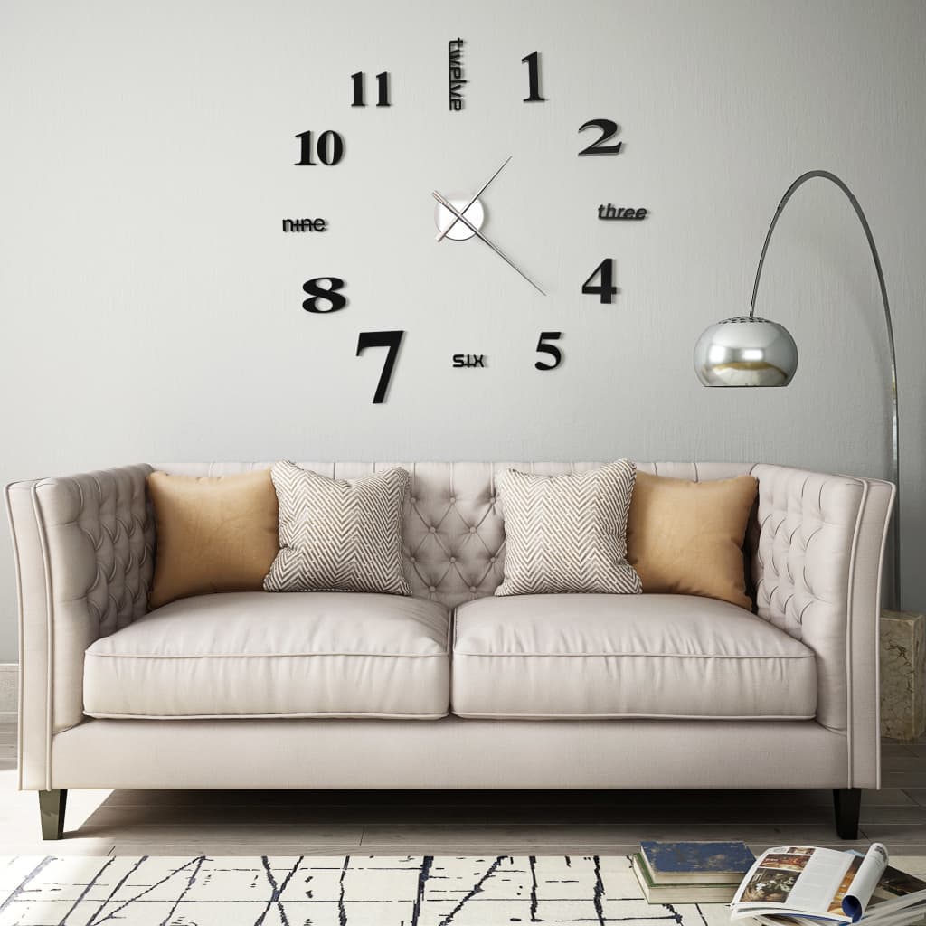 Horloge Industrielle Murale XXL 100 cm-Noir-La-Fabrique-Industrielle