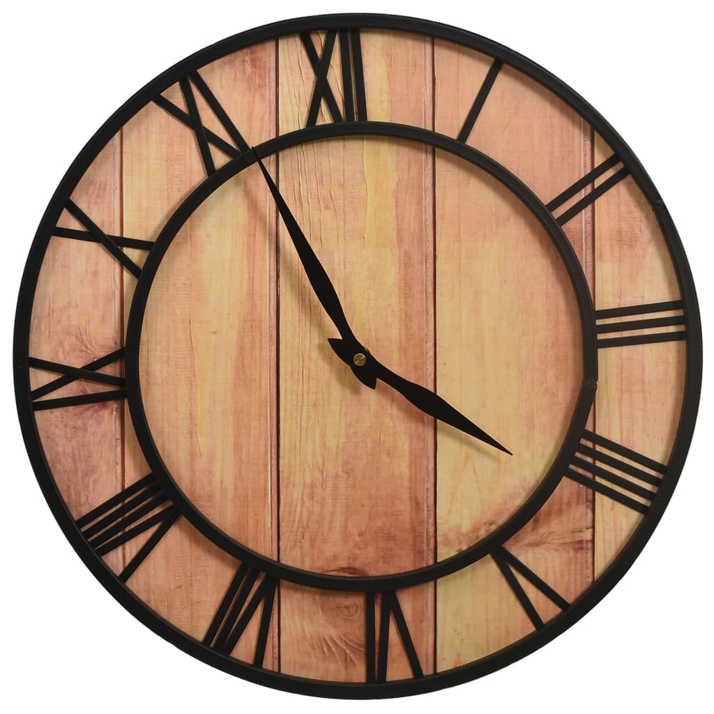Horloge Industrielle Murale en MDF et Fer Noir-La-Fabrique-Industrielle