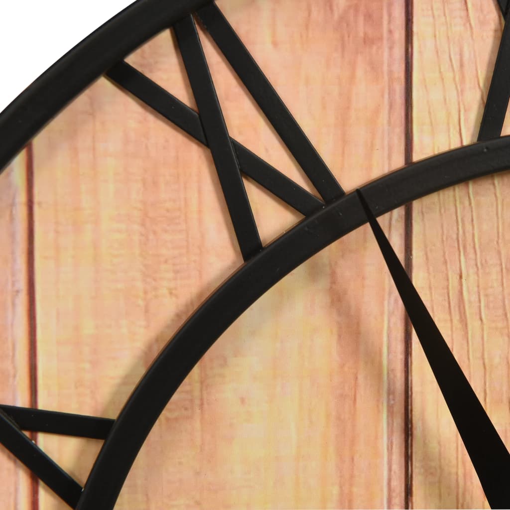 Horloge Industrielle Murale en MDF et Fer Noir-La-Fabrique-Industrielle